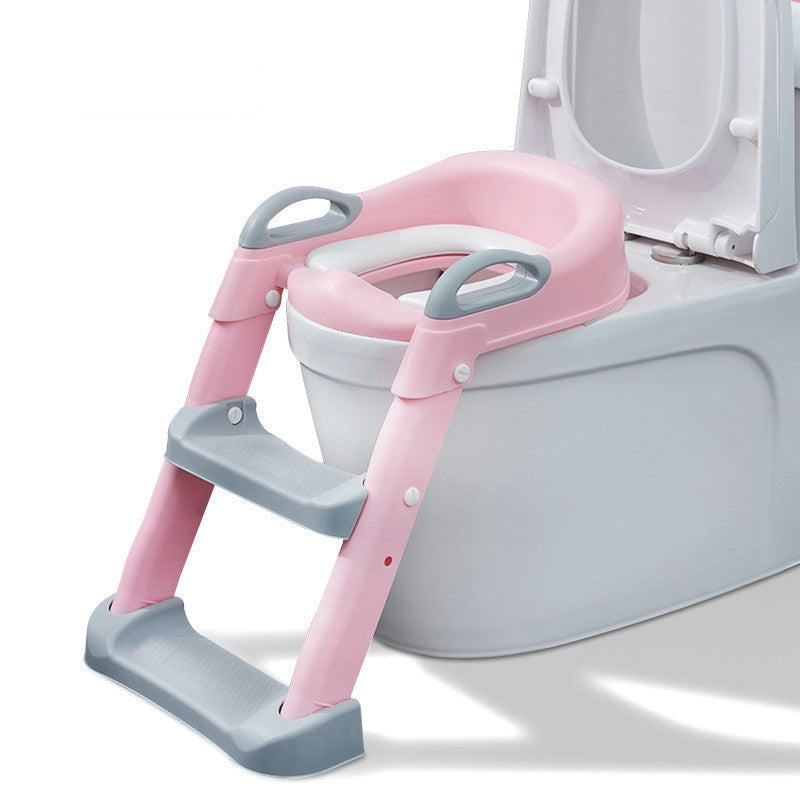 Portable Baby Toilet Ladder Plastic Child Stair Handrail Toilet Seat Auxiliary Children'S Toilet