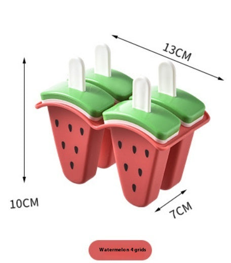 Cartoon 4 Grid Diy Ice Cream Fruit Ice Mold